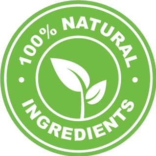 100% natural ingredients badge for SlimTide